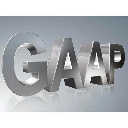 GAAP 3-d letters in silver