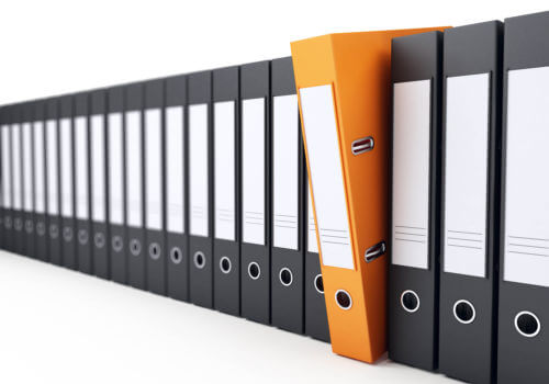 office folders showing business data in order