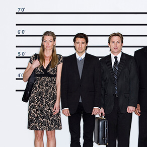Executives in police lineup