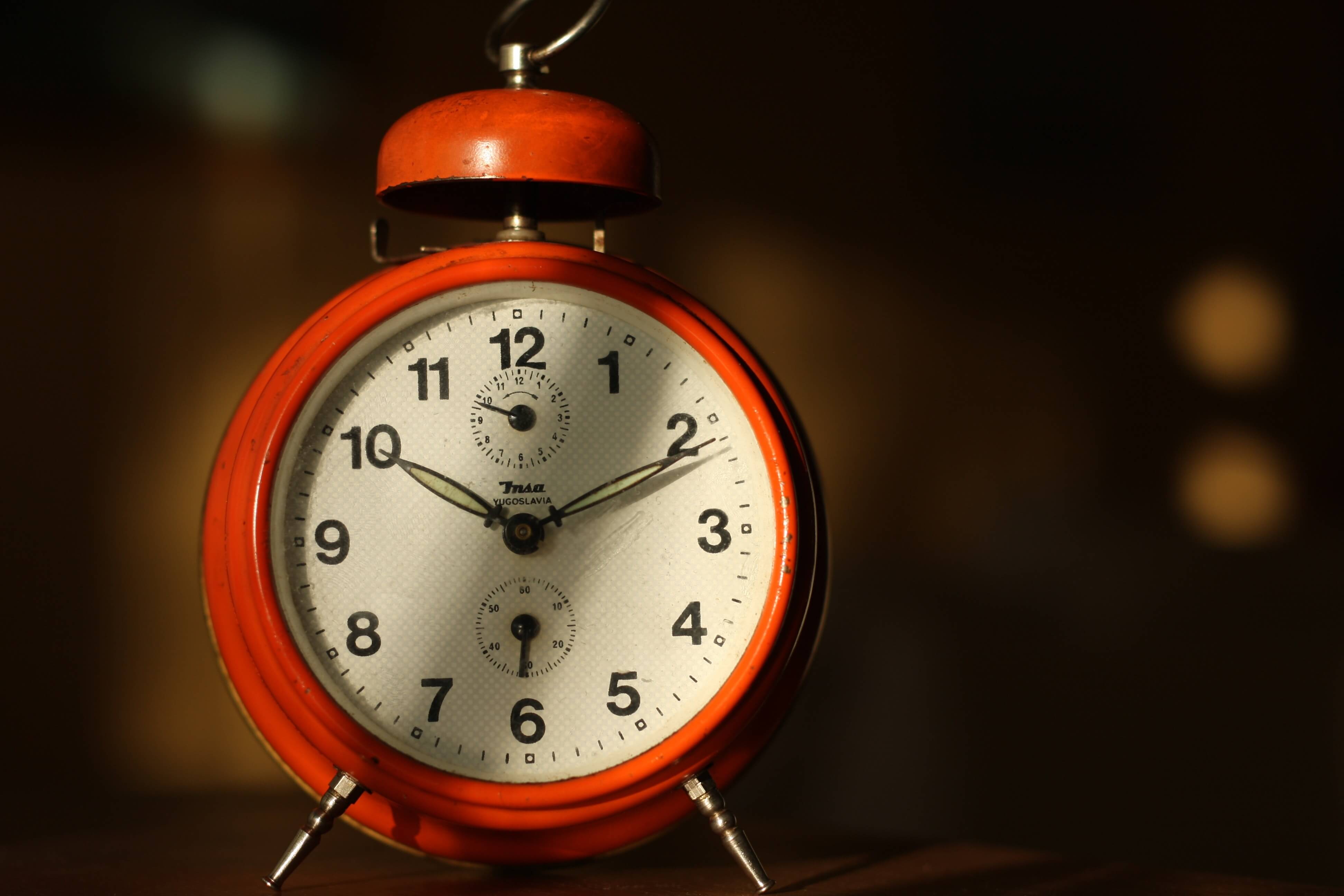 Red alarm clock