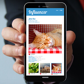 image of instagram of influencer