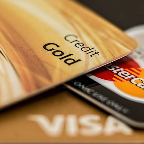 credit cards on table