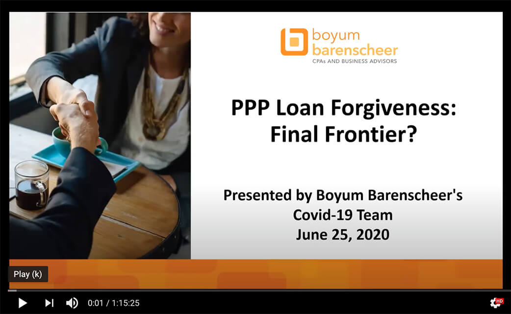 PPP Loan Forgiveness Webinar